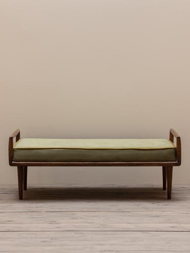 Mid century velvet bench 