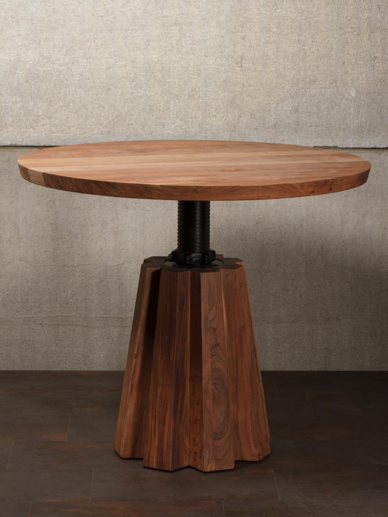 Table en acacia ajustable (76-106cm) Tanoura - 1