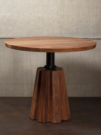 Acacia table  up & down (76-106cm) Tanoura