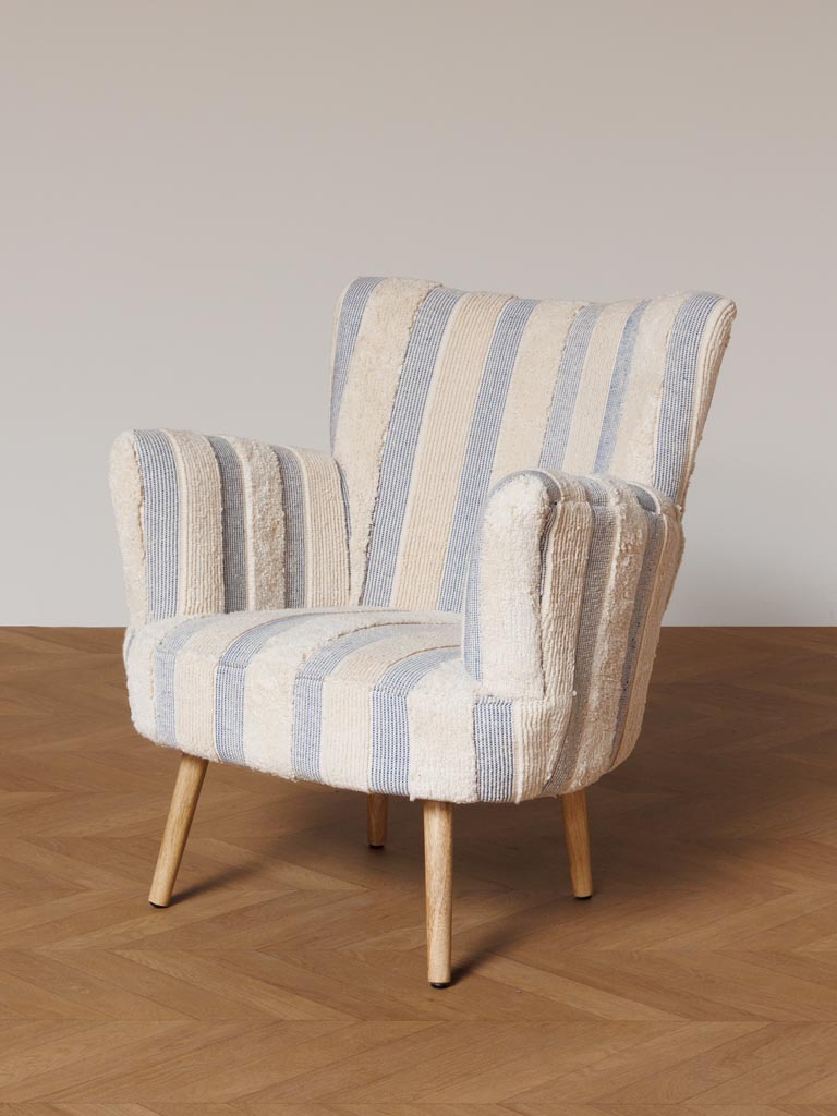 Striped armchair Harina - 7