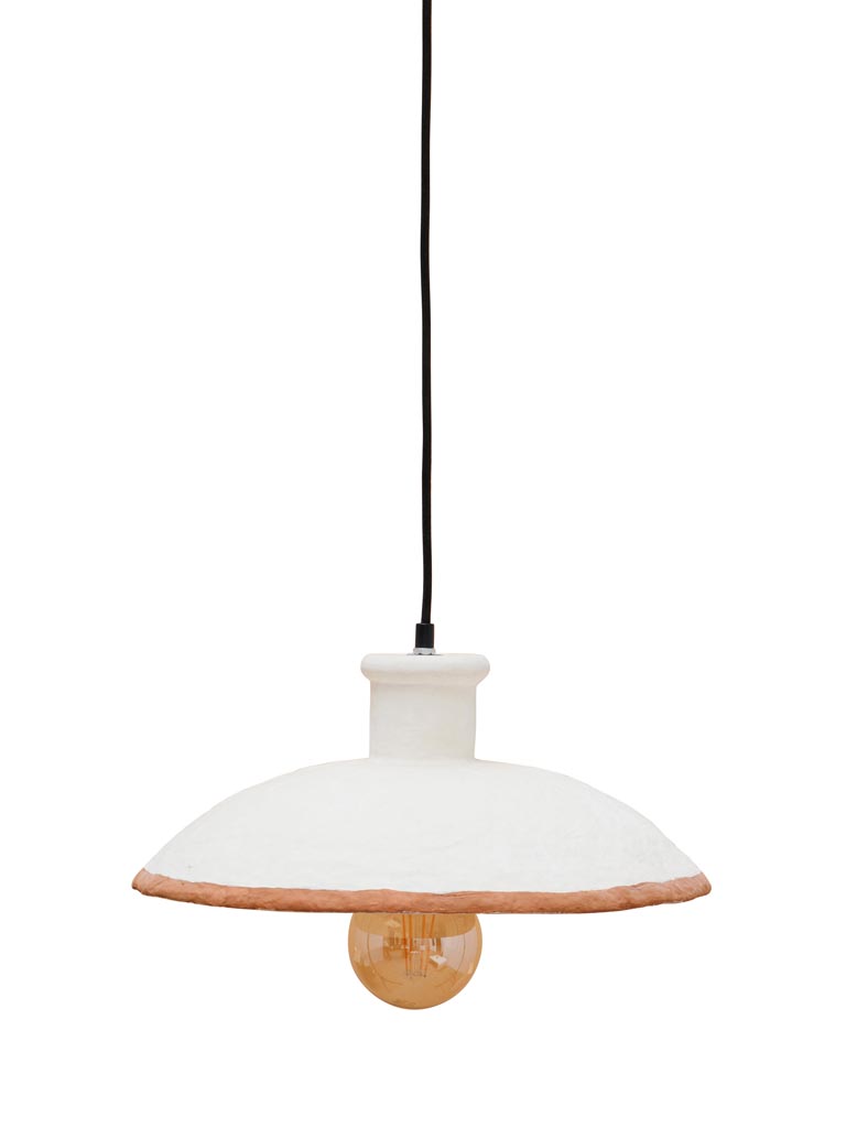 Paper mache hanging lamp Formentera - 2