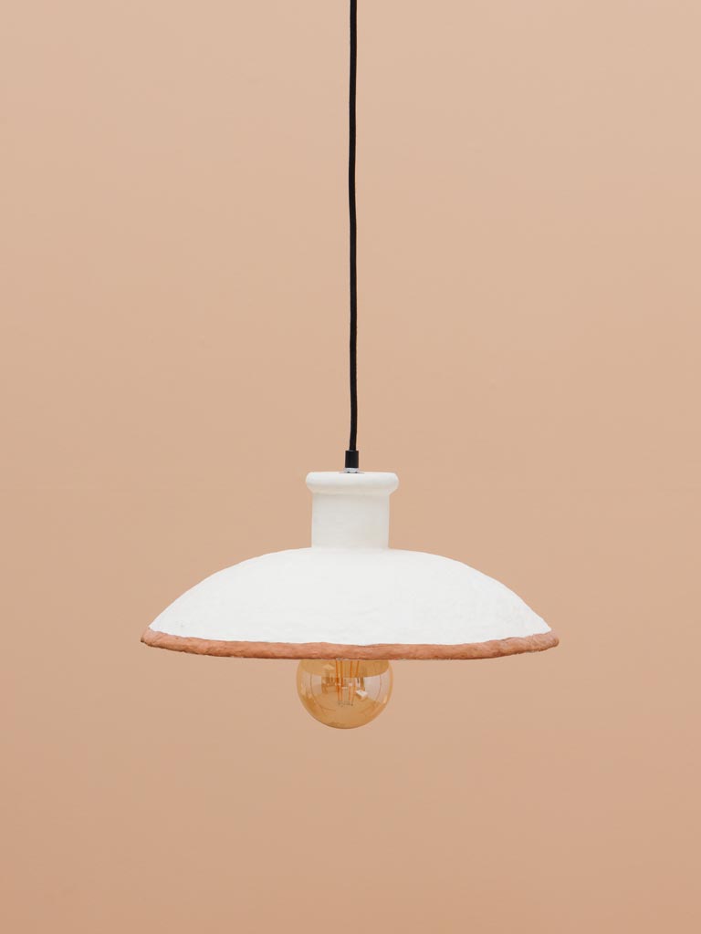 Paper mache hanging lamp Formentera - 3