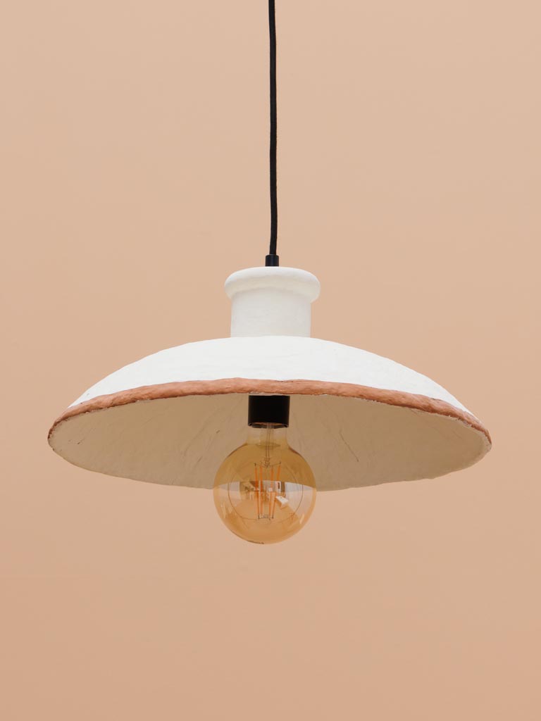Paper mache hanging lamp Formentera - 5