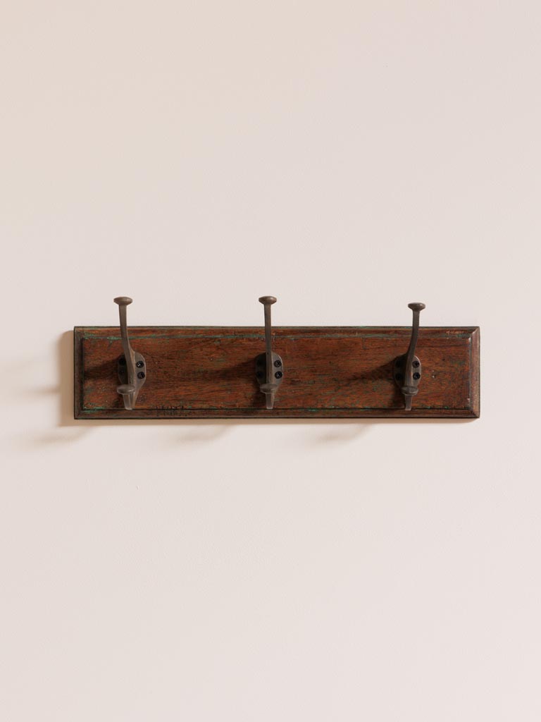 Wall coat rack 3 hooks School style - 5