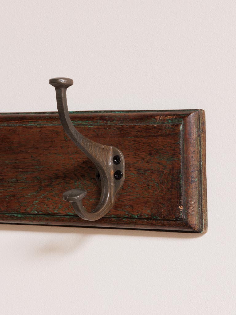 Wall coat rack 3 hooks School style - 4