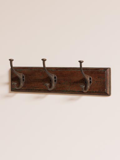 Wall coat rack 3 hooks School style