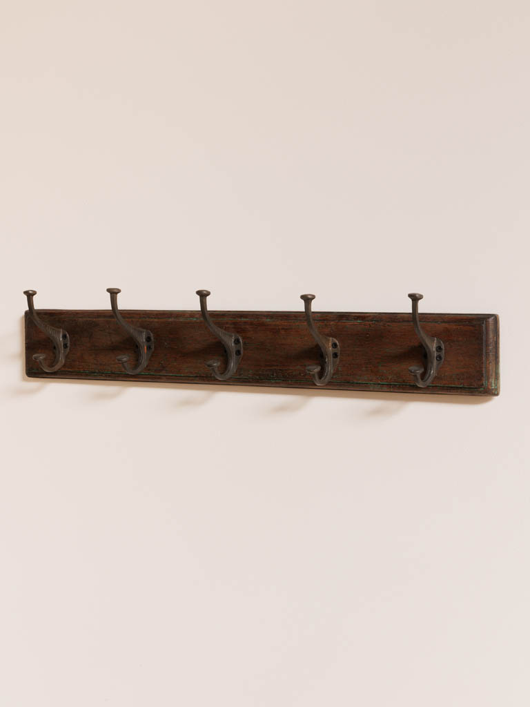 Wall coat rack 5 hooks School style - 1