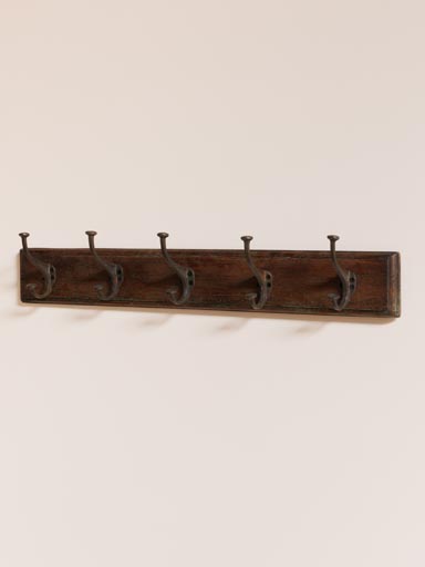 Wall coat rack 5 hooks School style