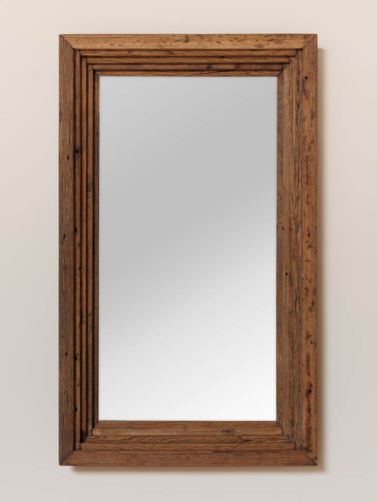 Large recycled wood mirror Asturias - 1