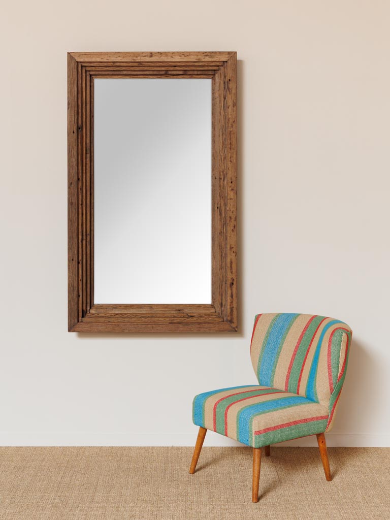 Large recycled wood mirror Asturias - 3