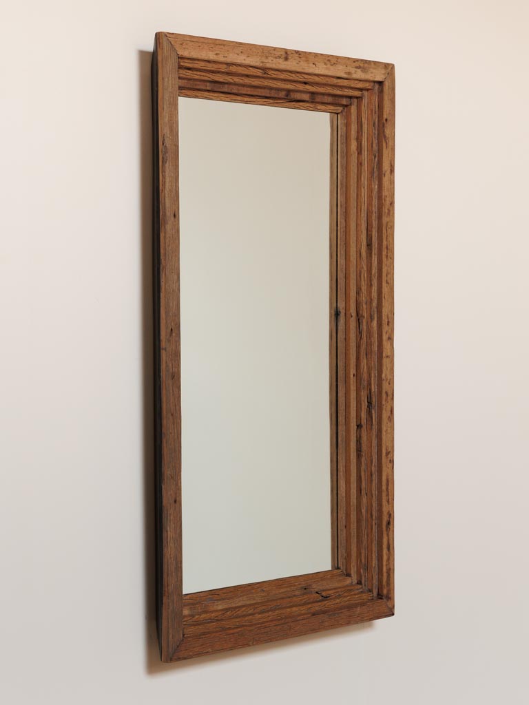 Large recycled wood mirror Asturias - 5