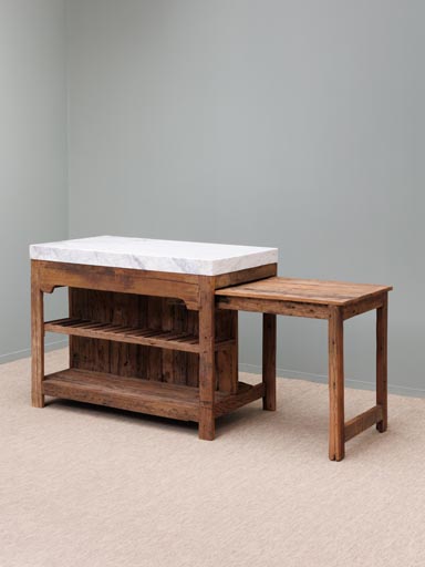 White marble counter Greta with sliding table