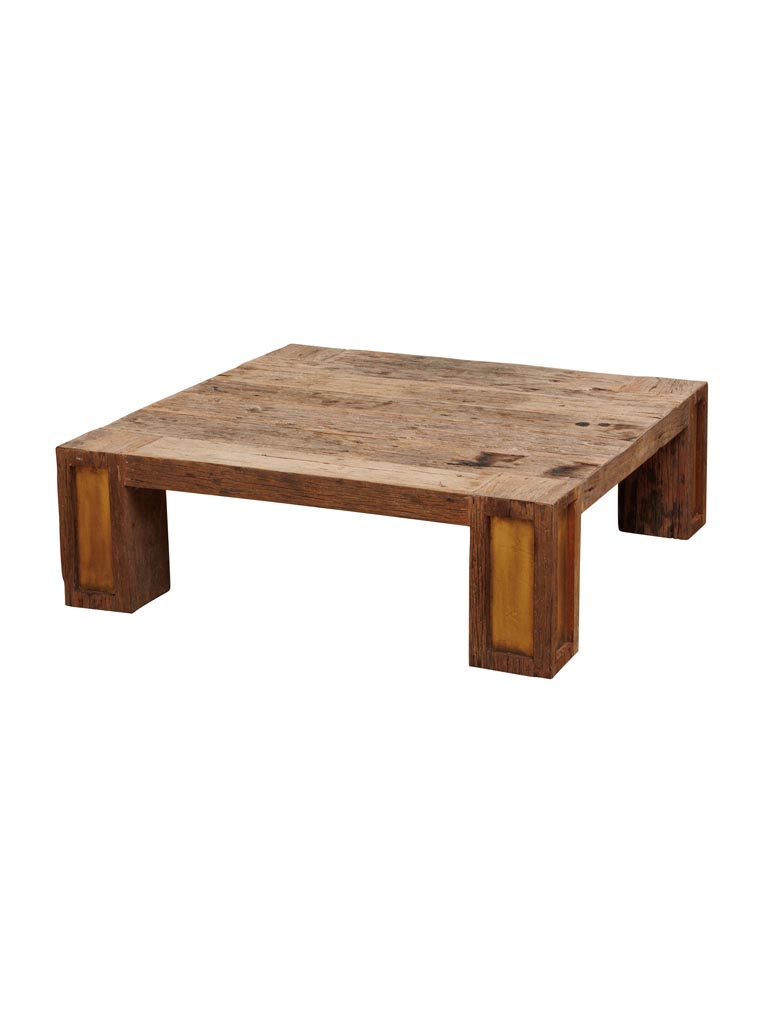 Table basse carrée Visconti inserts laiton - 2