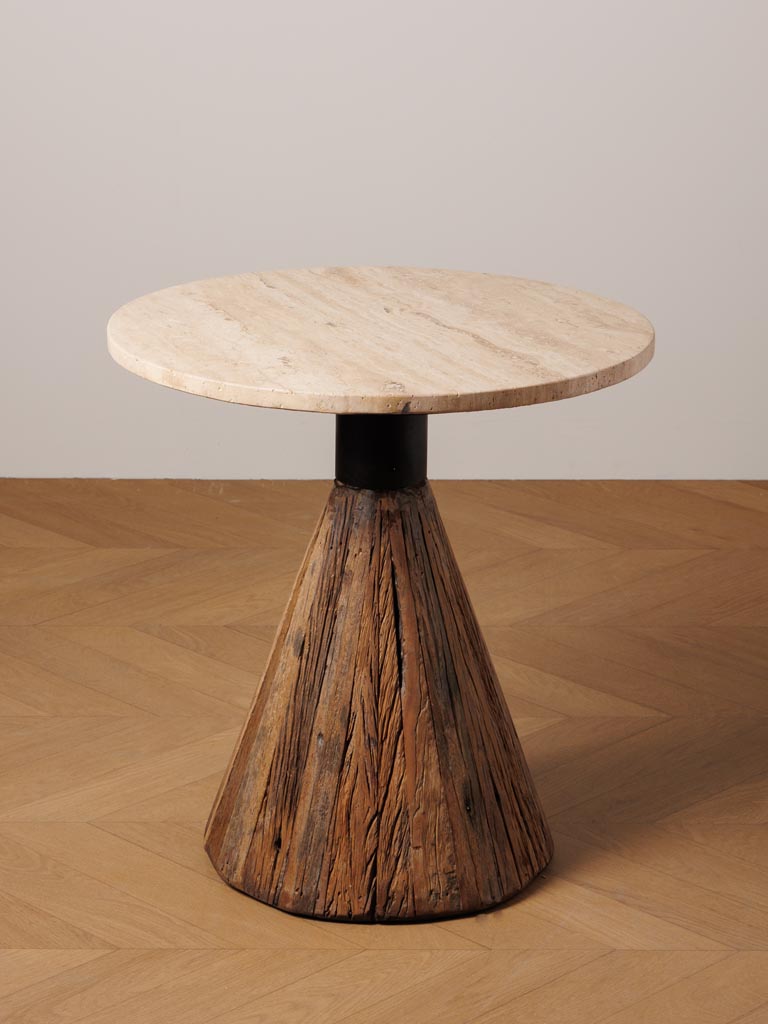Side table beige marble Alba - 1