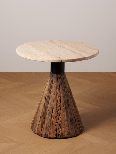 Side table beige marble Alba