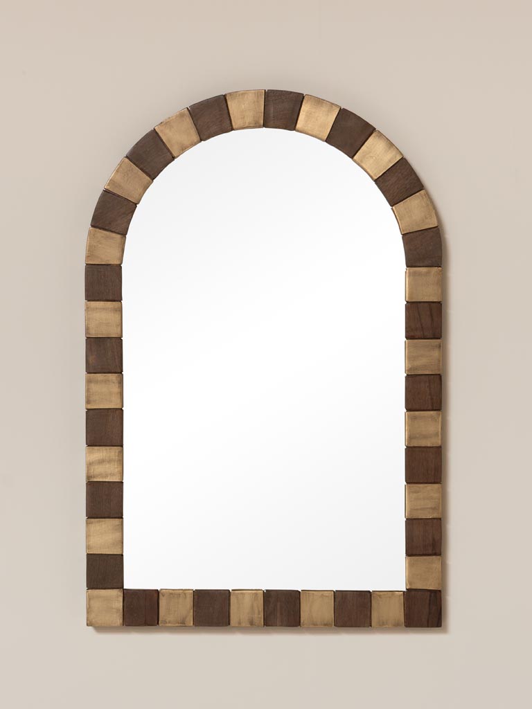 Miroir Arche feuilles de laiton - 1