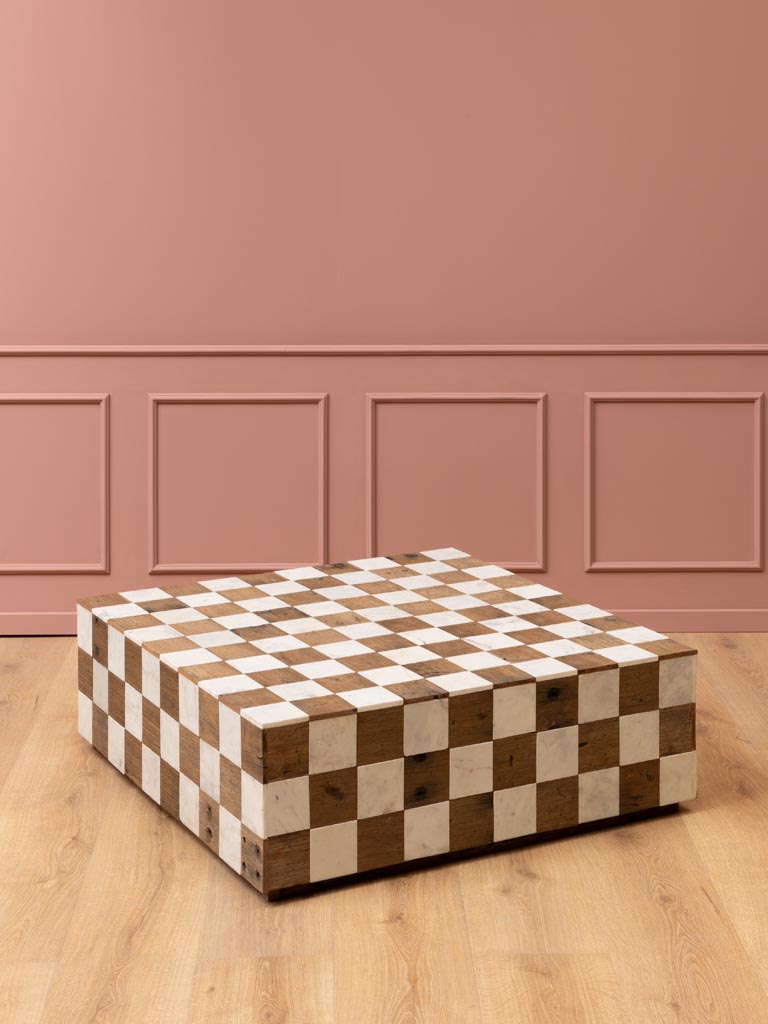 Coffee table white marble Kadrie - 1