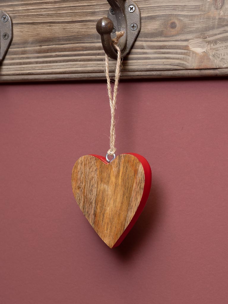 Hanging wooden heart 8cm - 1