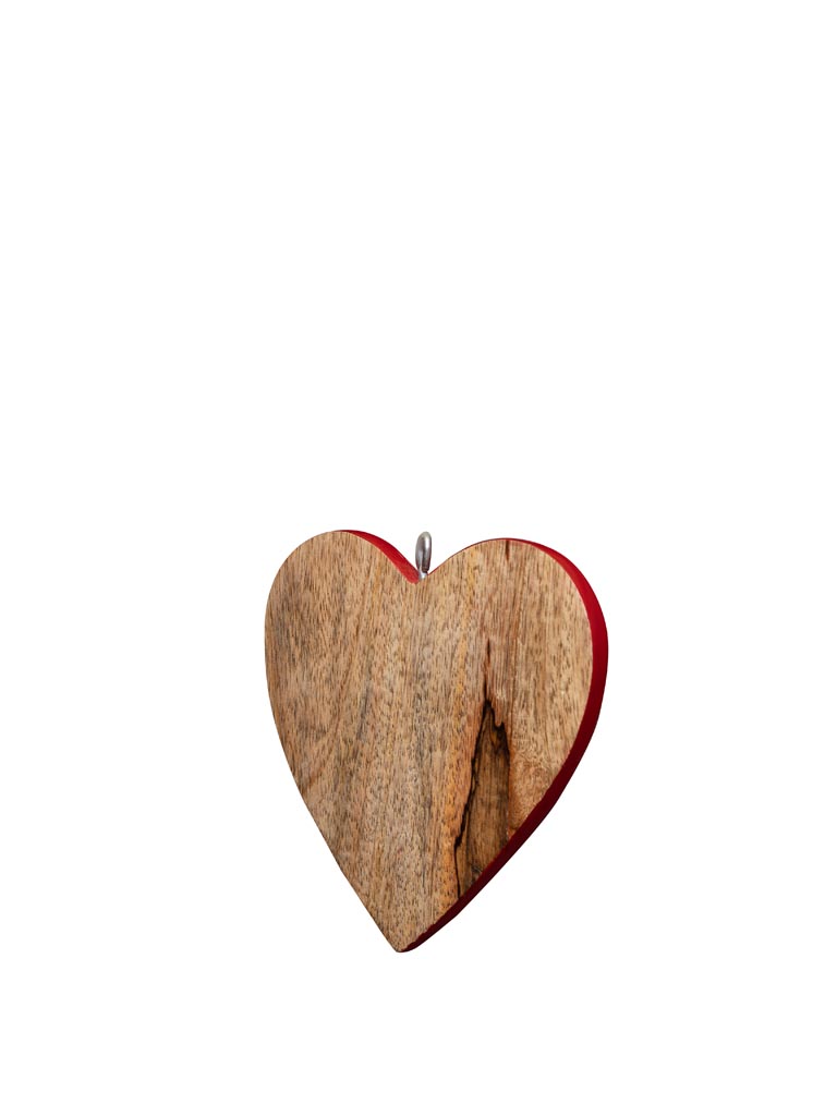 Suspension coeur en bois 15cm - 2