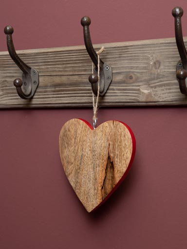 Hanging wooden heart 15cm