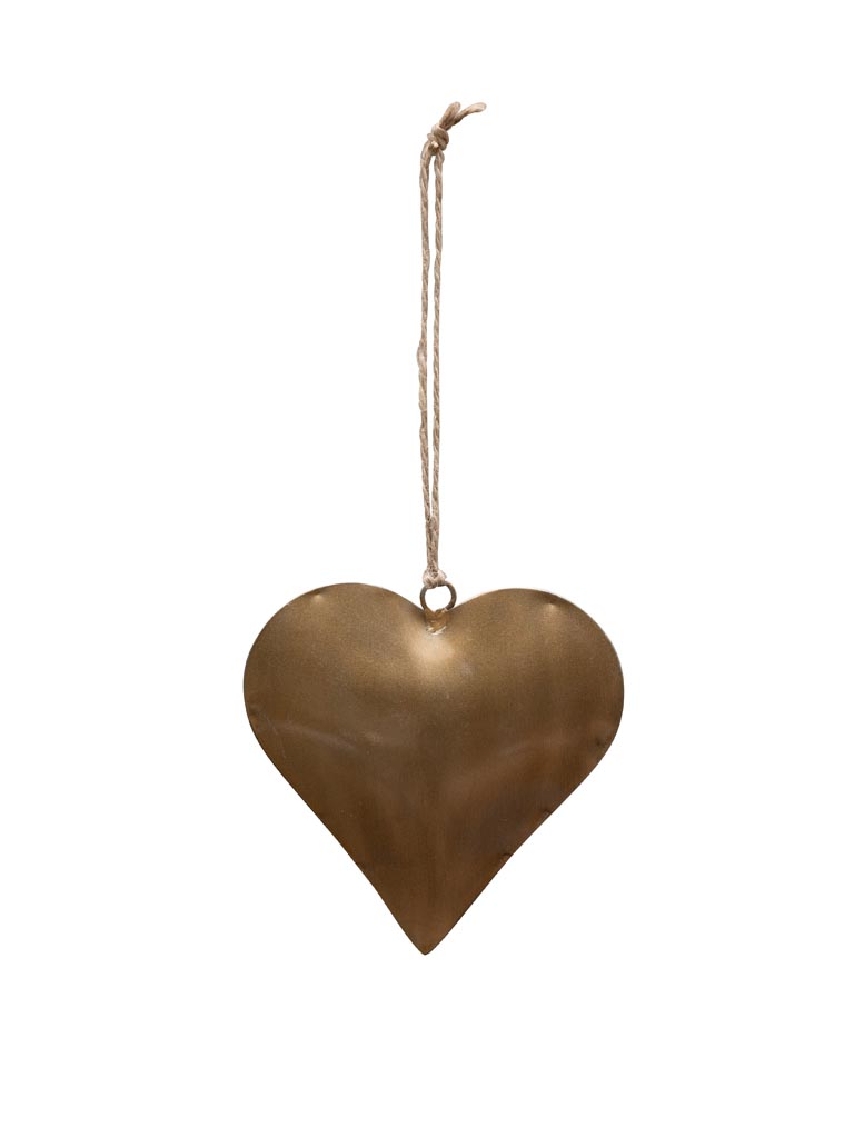 Hanging heart brass patina - 2