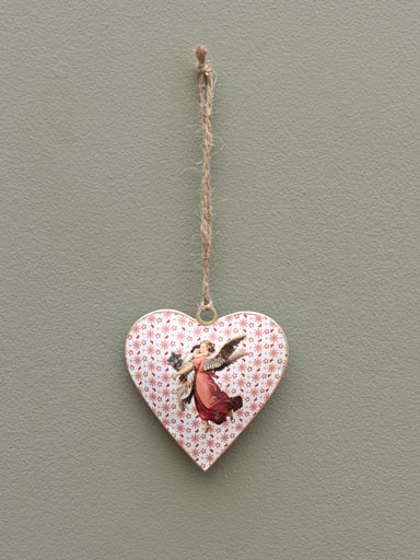 Hanging heart with angels