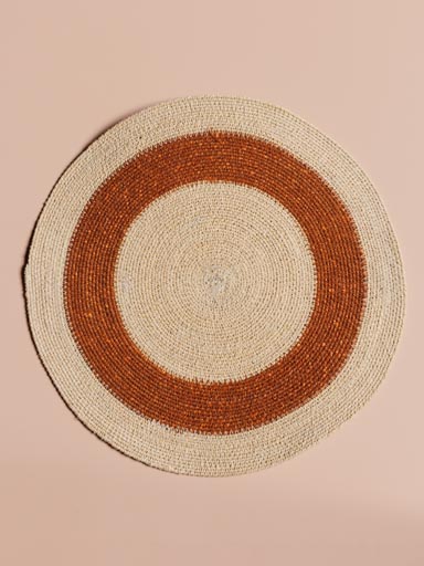 Ethnic round placemat terracota circle