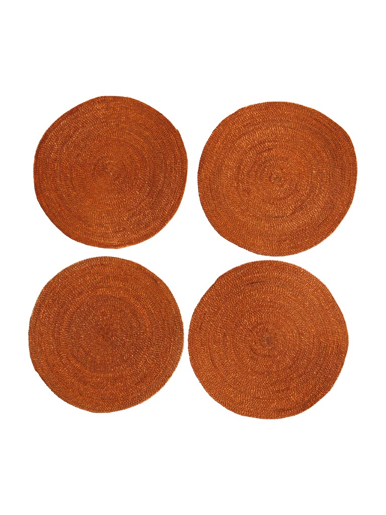 S/4 sets de table ethnique terracotta - 2