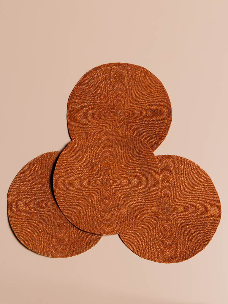 S/4 ethnic placemats terracotta - 1