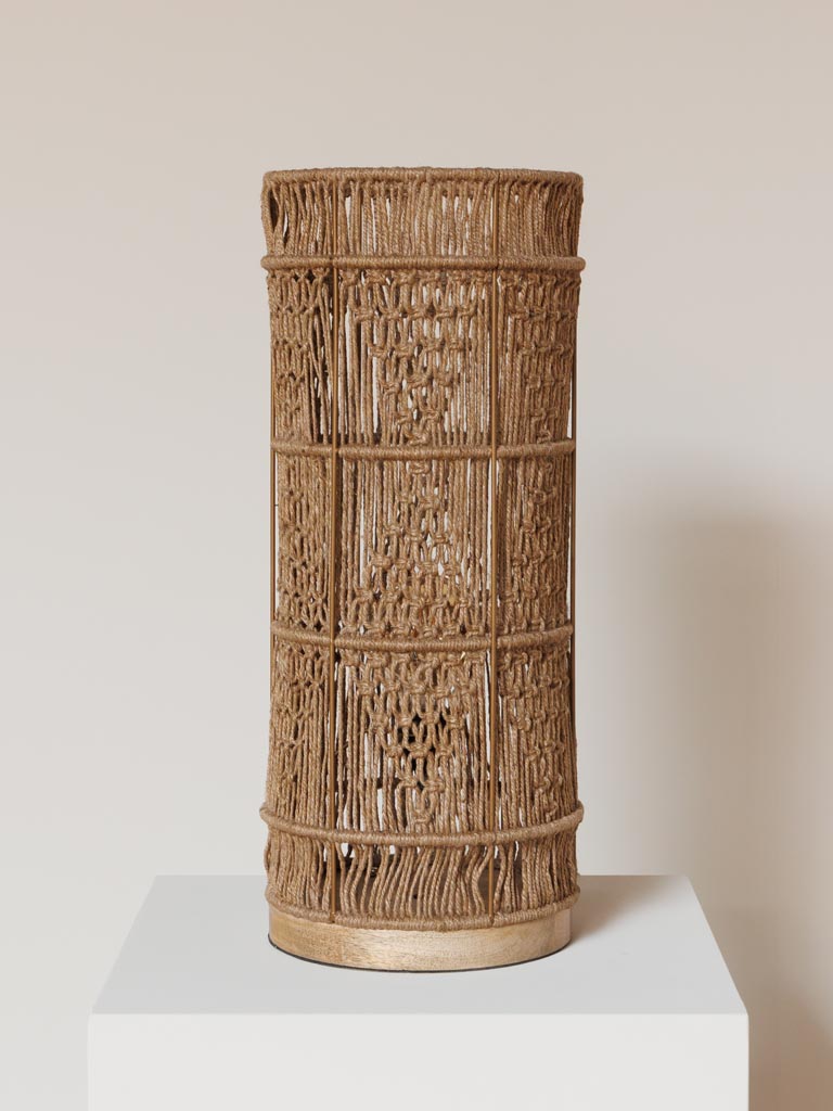 Woven jute table lamp Persia - 1