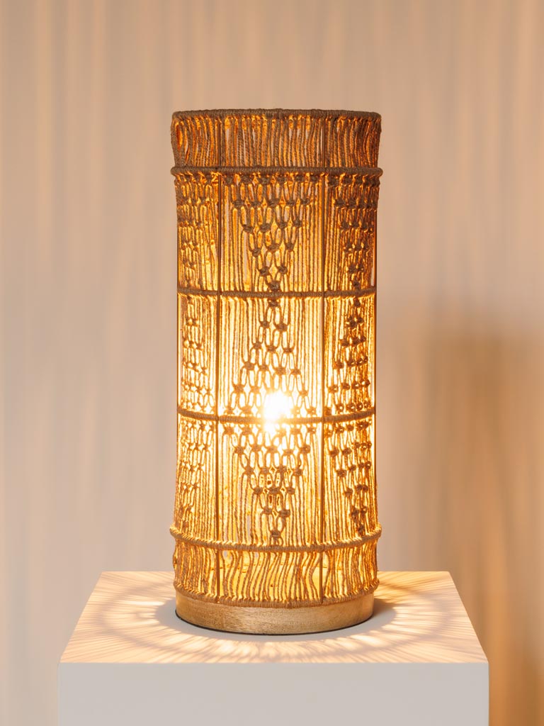 Woven jute table lamp Persia - 3