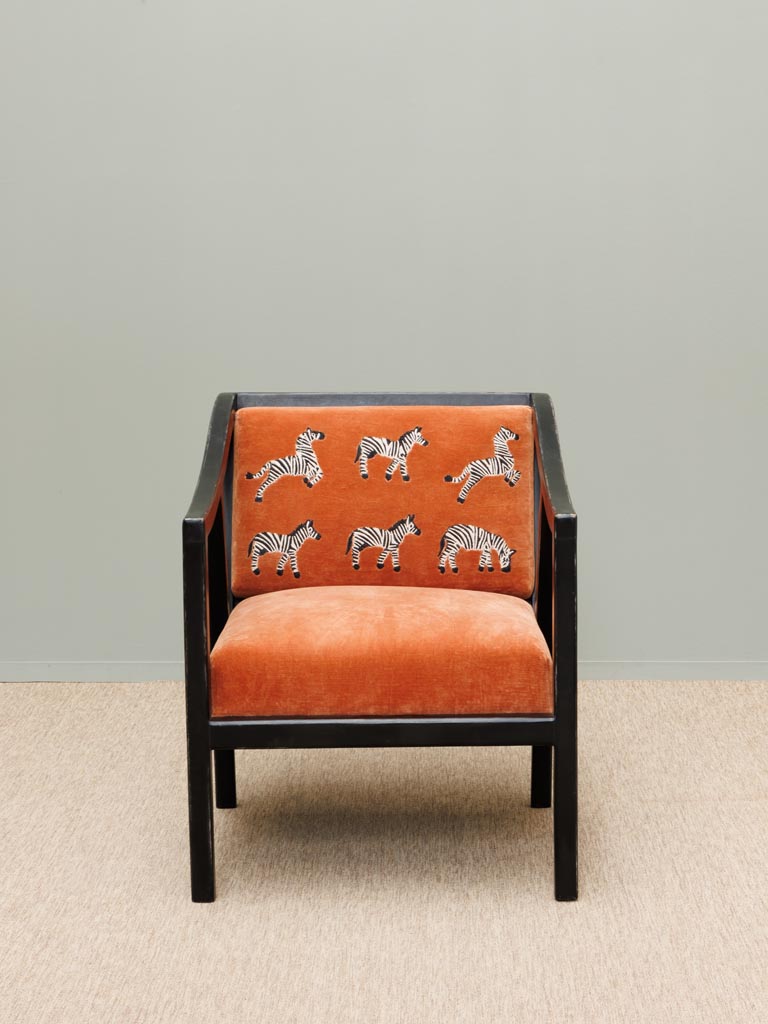 Embroidered armchair Safran - 4