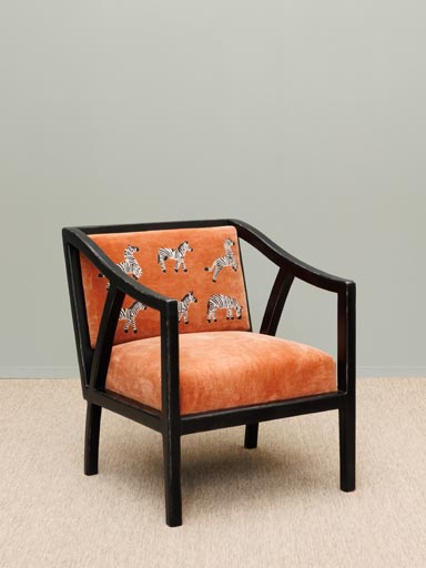 Embroidered armchair Safran