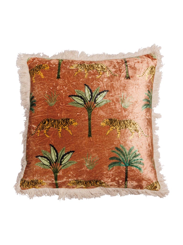 Cushion with fringes Tiger Safron - 2