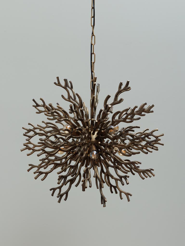Hanging lamp antique gold Coralia - 3