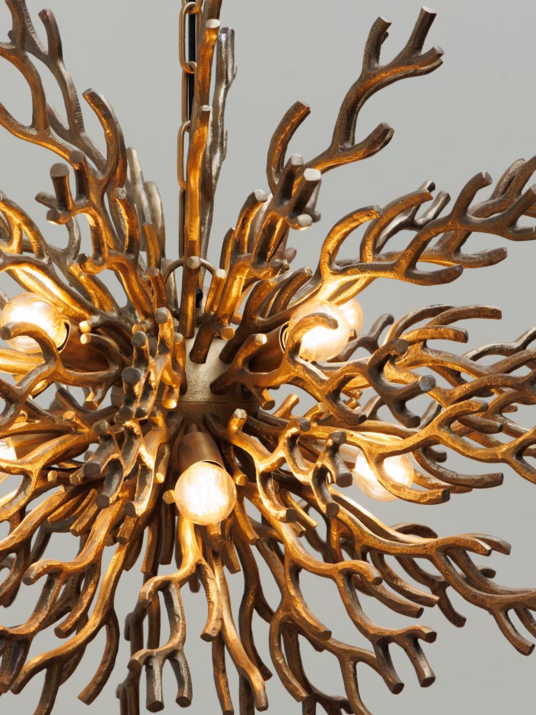 Hanging lamp antique gold Coralia - 5