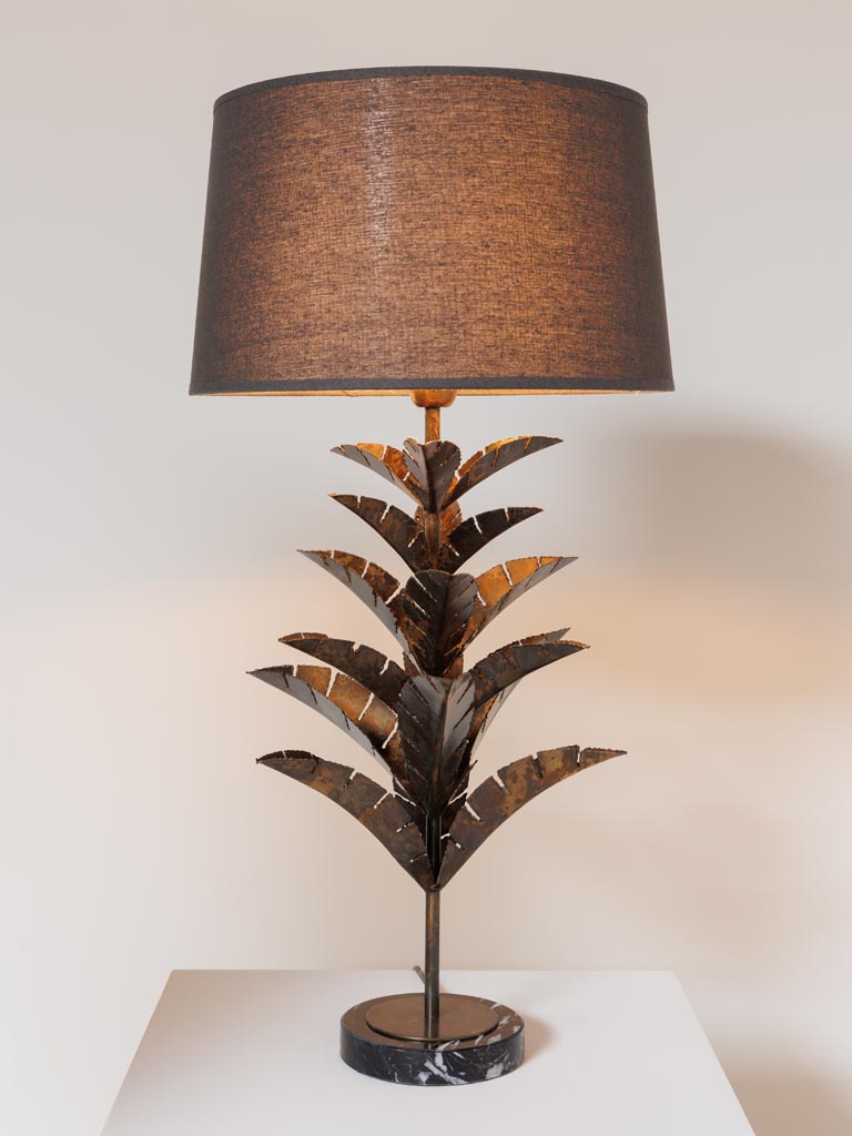 Table lamp with black marble base Hostoa - 3