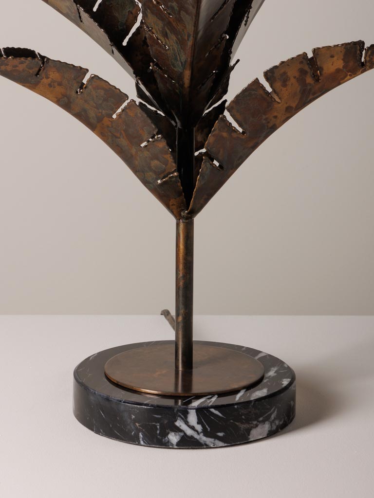 Table lamp with black marble base Hostoa - 4