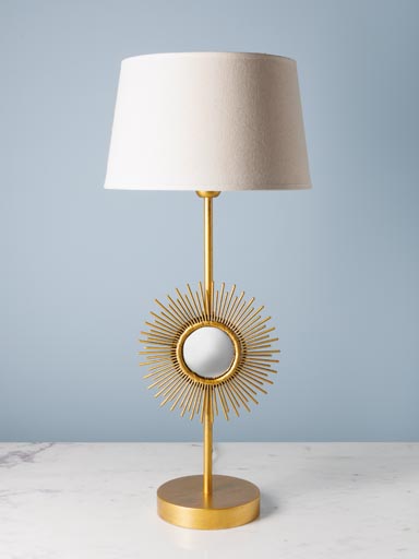 Lampe à poser miroir convexe Neptune style Ex-voto