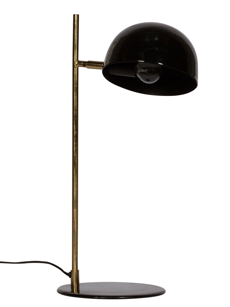 Lampe de bureau émaillée noire - 2