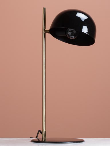 Lampe de bureau émaillée noire