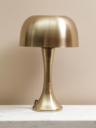 Lampe à poser doré Champignon