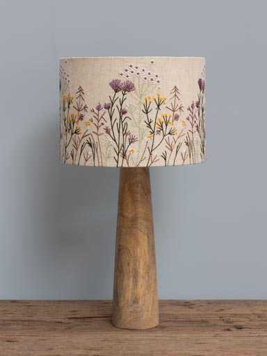Table lamp Wildflower embroidered flowers