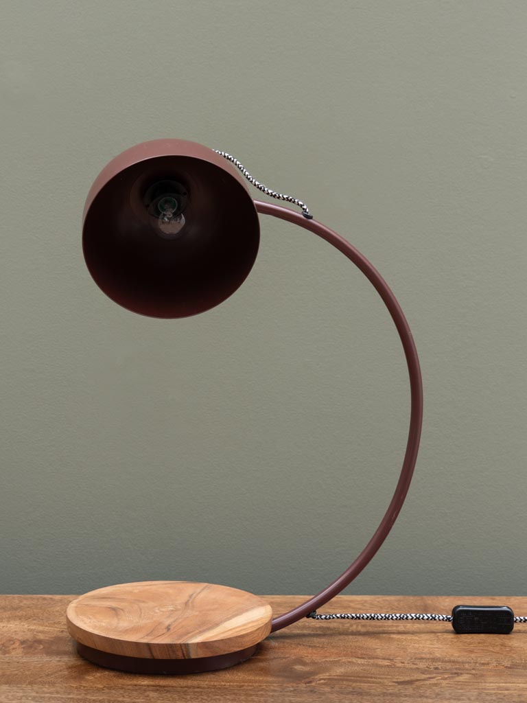 Lampe boule verre bullé Chehoma