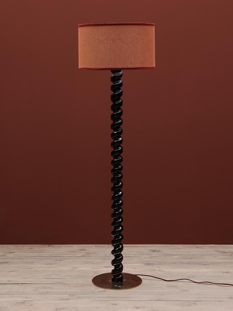 Black floor lamp Swirl - 1