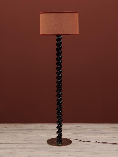Black floor lamp Swirl