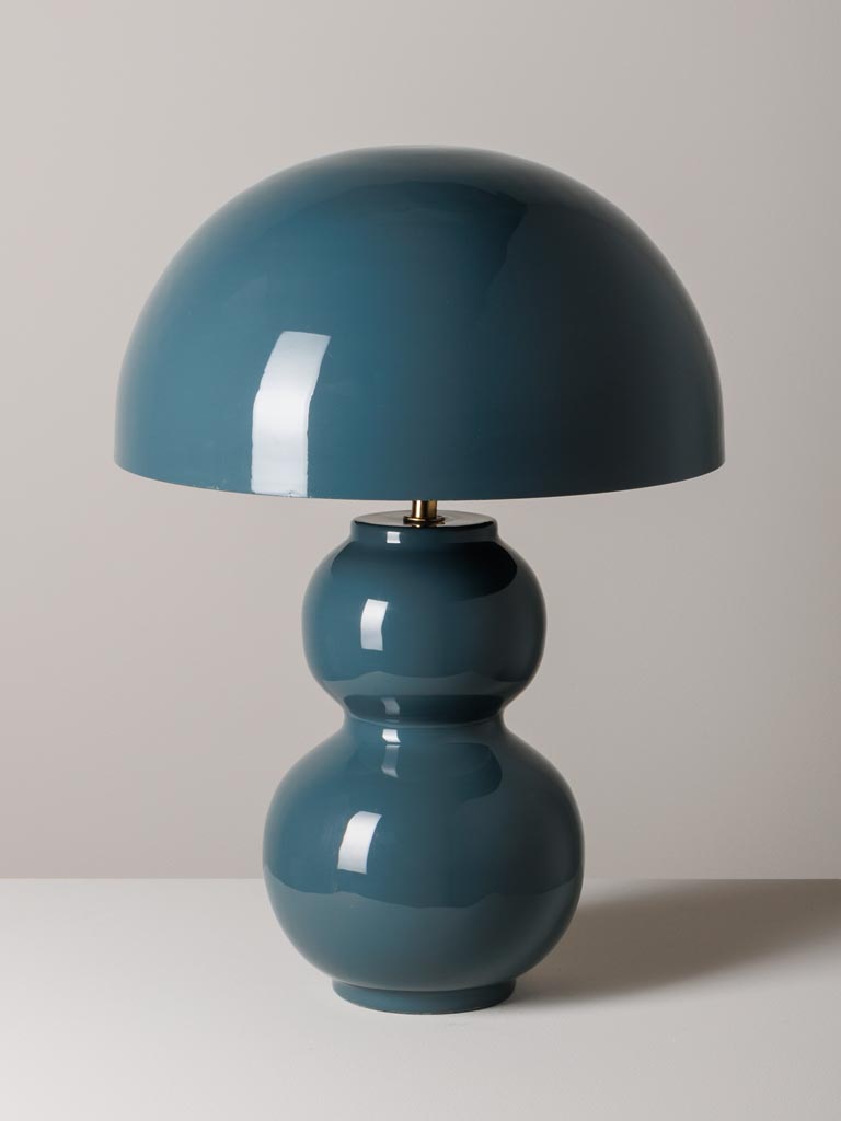 Lacquered blue table lamp Bulb - 1