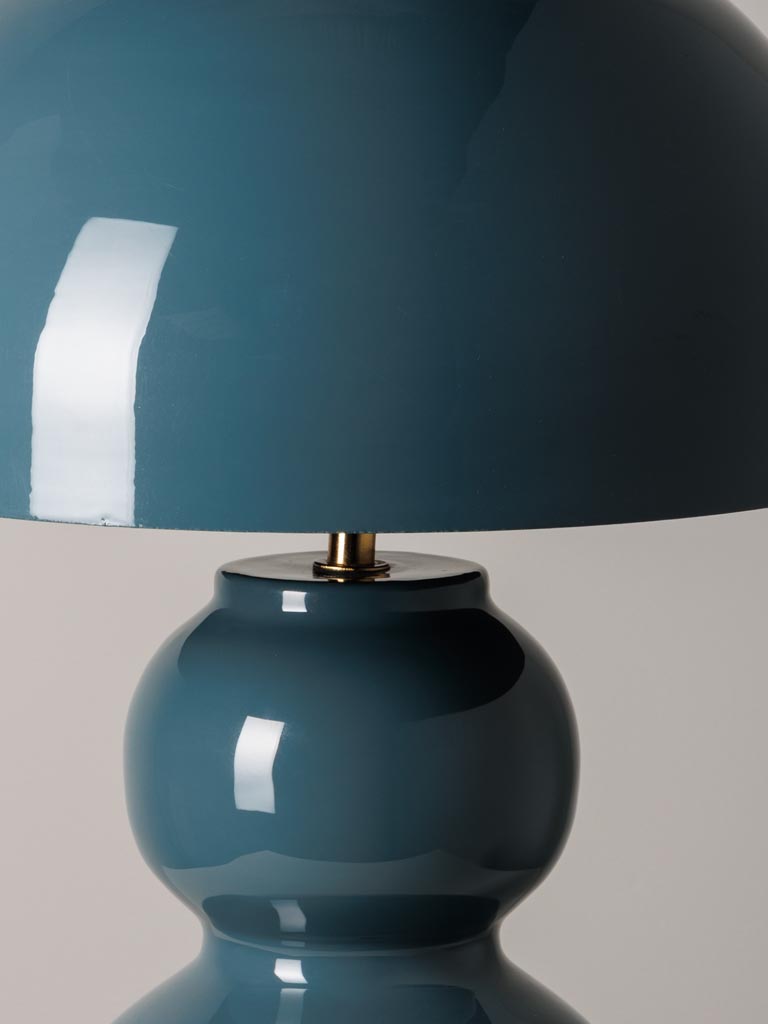 Lacquered blue table lamp Bulb - 4