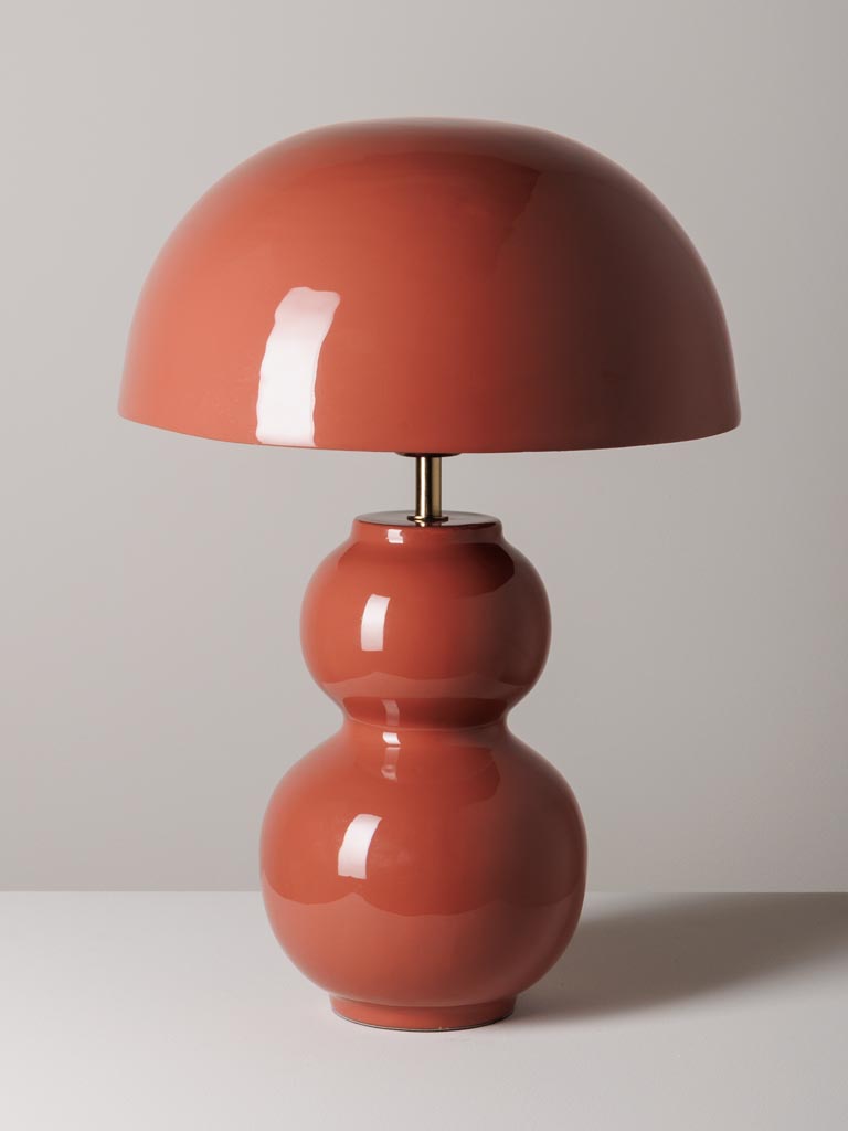 Lacquered persian red table lamp Bulb - 1
