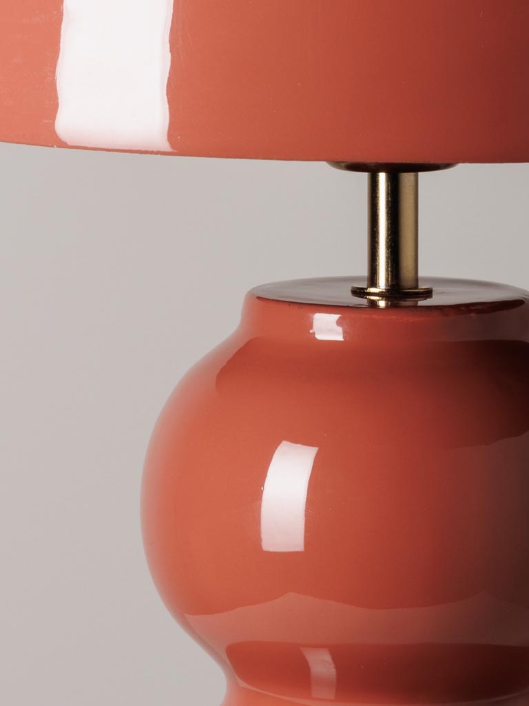 Lacquered persian red table lamp Bulb - 3